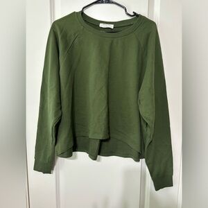 Zenana Oversized Sweatshirt Lounge Top Green Size large